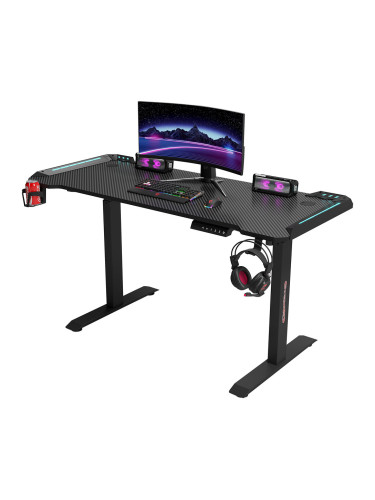 Геймърско бюро DLFI Y100-B, 4 в 1, RGB, Черен - 74008