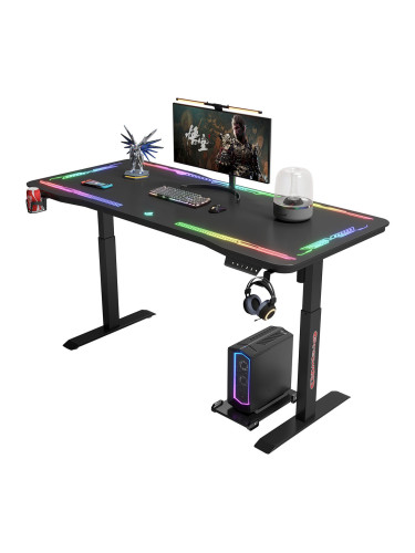 Геймърско бюро DLFI Y109, 4 в 1, RGB, Черен - 74009