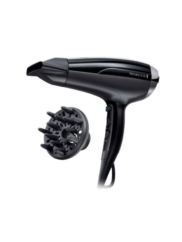 Сешоар Remington D5215 Pro Air Shine, 2300W, 2 скорости, 3 степени, Йонна система, 85 км/ч, Керамична решетка, Черен