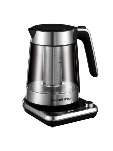 Електрическа кана Russell Hobbs Attentiv 26200-70, 3000W, 1.7 l, Инфузер, Температурен контрол, Таймер, Инокс/черен