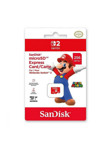 Карта памет Nintendo Switch 2 SanDisk microSD Super Mario 256GB