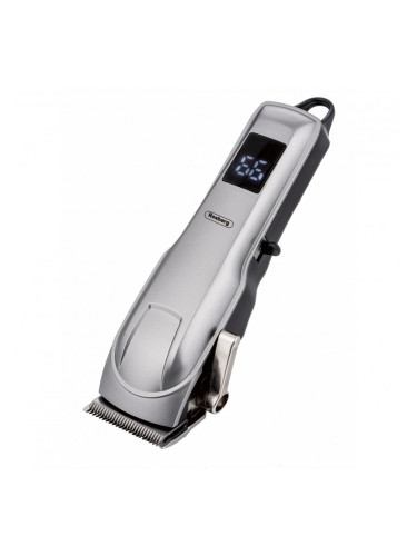 Безжична машинка за подстригване Rosberg R51810Q, 5W, 1200mAh, 4 гребена, USB, Автономия до 90 минути, Сребрист