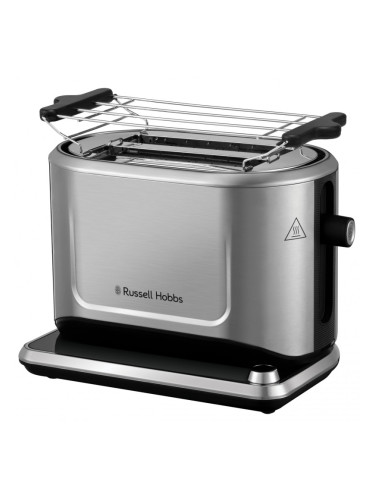Тостер за хляб Russell Hobbs Attentiv 26210-56, 1640W, 2 филии, 6 степени, Центриране, Сензорно управление, LED, Запаметяване, Високо повдигане, Без B