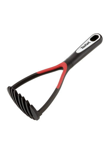 Преса за пюре Tefal K2071214, Силиконово покритие, Топлоустойчив до 230 C, Извит дизайн, Без PFOA, Черен/червен