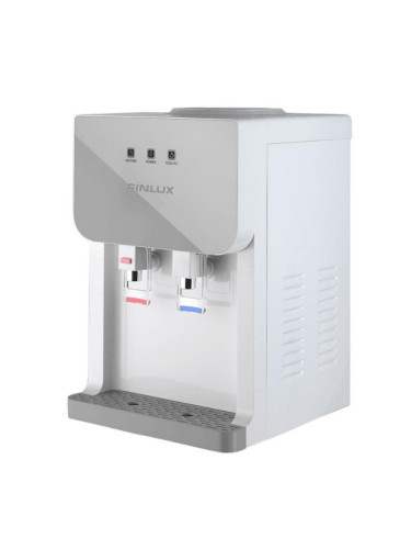 Диспенсър за вода Finlux FWD 2043GL, 90/590W, 4-95C, Охлаждане 1.5l/h, Затопляне 5l/h, Бял/сив