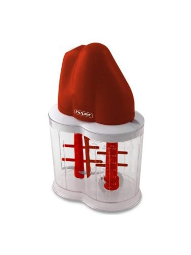 Beper Двоен чопър 90.335, 250W, остриета от неръждаема стомана, 1 л., червен