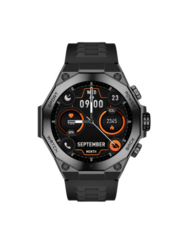 Смарт часовник Aurafit AM18, Amoled, Черен - 73129