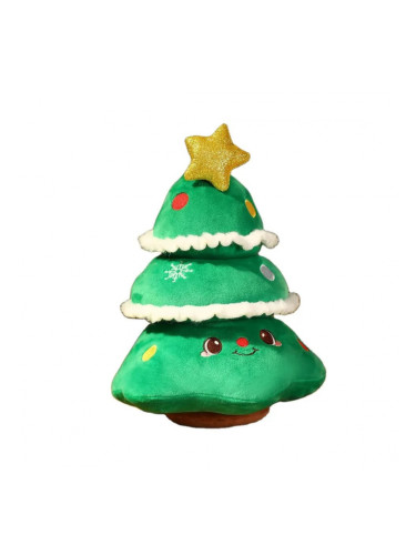 Плюшена коледна елхичка със звезда, 17 см