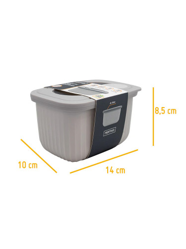 Пластмасова херметическа кутия за храна Nerthus за микровълнова - 620 мл