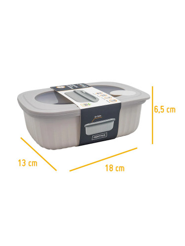 Пластмасова херметическа кутия за храна Nerthus за микровълнова - 850 мл