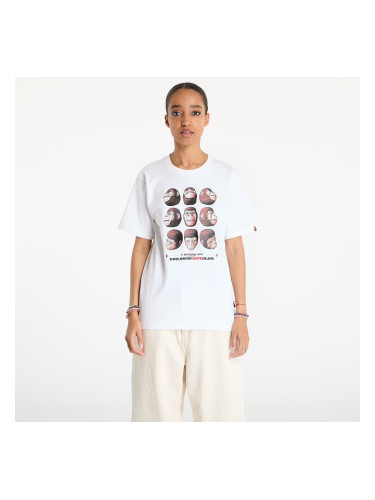 Тениска A BATHING APE Polygon Ape Head UNISEX Tee White M