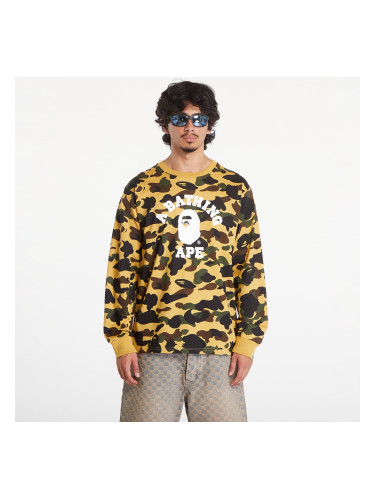 Тениска A BATHING APE 1St Camo College Long Sleeve Tee Yellow XXL