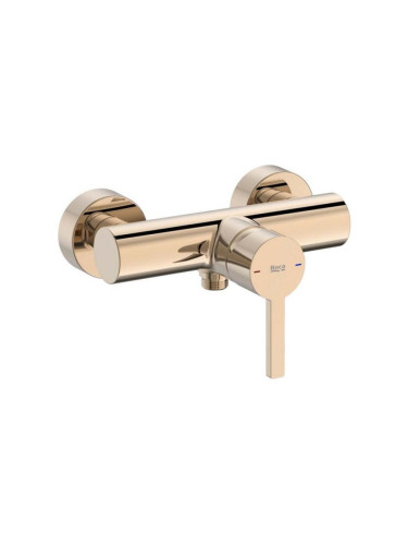 Стенен смесител ROCA NAIA в розово злато
