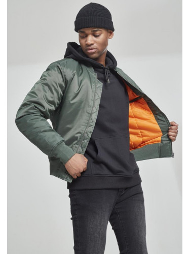 Мъжко яке тип бомбър Urban Classics olive в цвят маслина