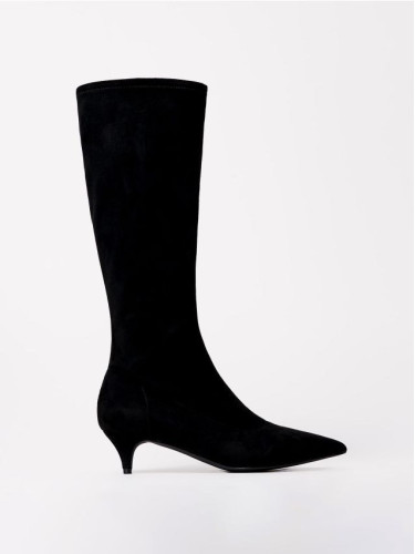 Mohito - Ботуши с височина до коляното, на ток - черен