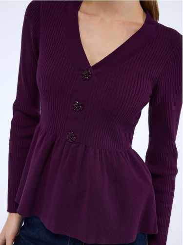 Mohito - Пуловер с волани - кестеняво