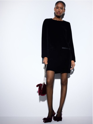 Mohito - Велурена мини рокля - черен