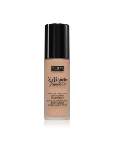 PUPA Milano No Transfer Foundation хидратиращ фон дьо тен SPF 15 цвят Medium Beige 30 мл.