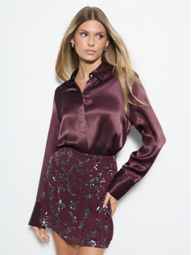 Mohito - Риза с високо съдържание на вискоза - махагон