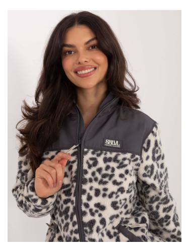 Дамски полар суитшърт с леопардов принт