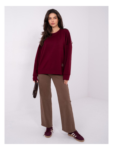 Бордо суичър с качулка