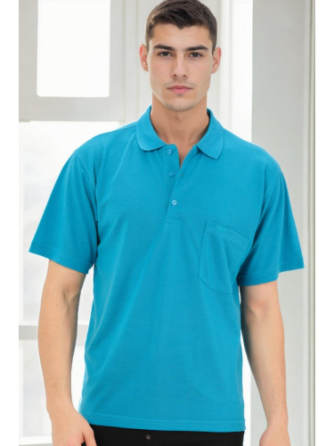 Мъжка тюркоазена поло риза