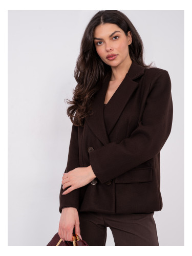 Дамско тъмнокафяво яке