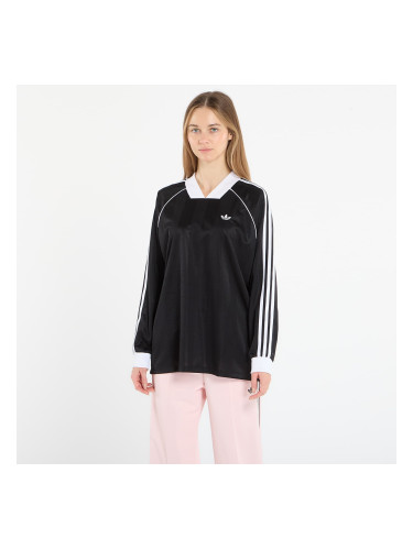 Тениска adidas 3-Stripes Jacquard Long Sleeve Long-Sleeve Top Black M