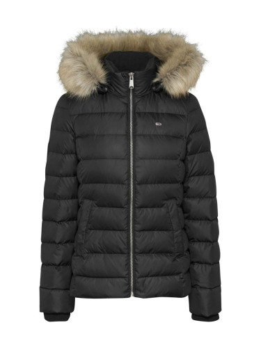 Черно зимно яке с качулка