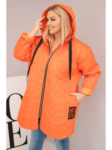 Ватирано яке с качулка в голям размер HOPE