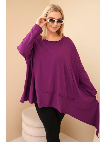 Туника с големи размери и асиметричен подгъв