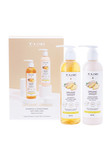 Комплект против косопад с джинджифил | T-LAB Organic Ginger Anti Hair Loss Set