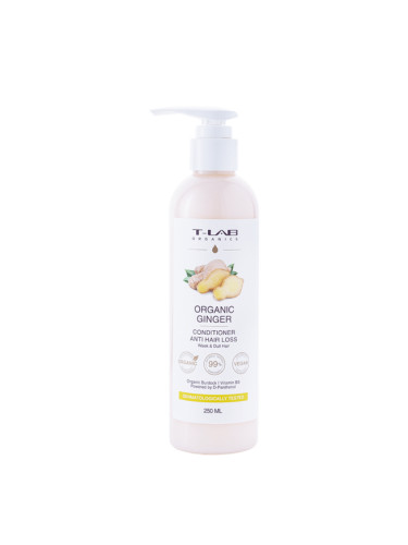 Подхранващ балсам за коса, склонна към косопад с органичен джинджифил | T-LAB Organic Ginger