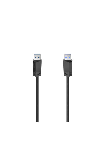 Кабел HAMA USB 3.0, USB-A мъжко - USB-А мъжко, 1.5 м, 5Gbit/s, екрани