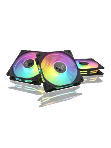 Комплект Вентилатори 3в1 ASUS TUF GAMING TR120 ARGB Reverse Black