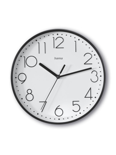 HAMA Стенен часовник "Salina", тих Ø 22 cm, черен