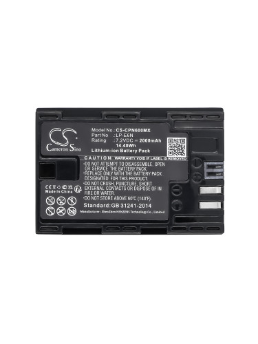 Батерия за фотоапарат CANON EOS 5D, EOS 60D LiIon 7.2V 2000mAh Camero