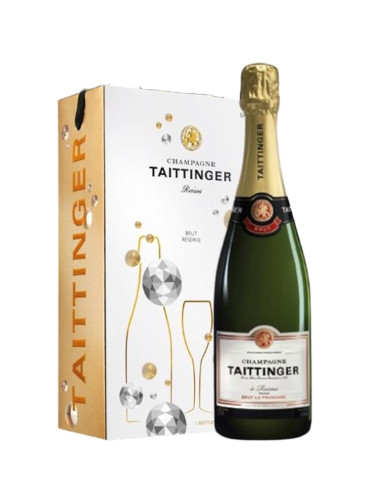 Шампанско Тетанже Брут Резерва NV в кутия Туин Пак с 2 чаши