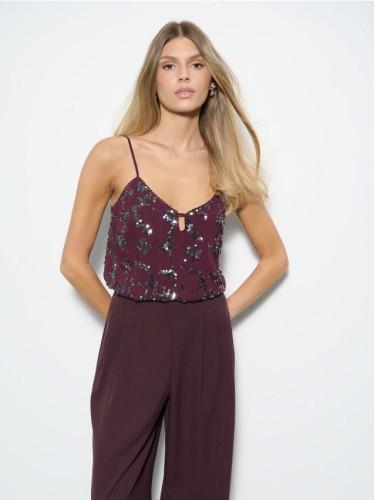 Mohito - Топ с пайети - махагон