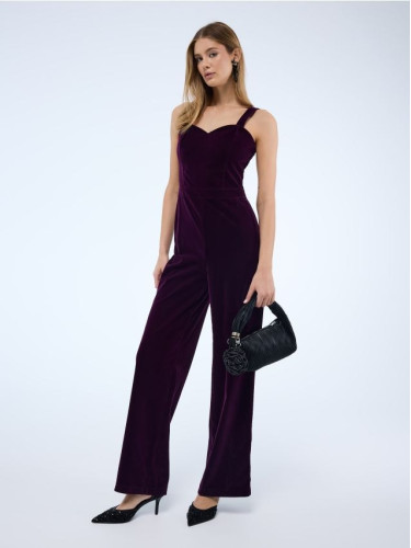 Mohito - Кадифен гащеризон - тъмно лилаво