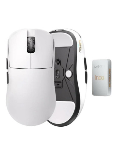  Гейминг мишка Lamzu - INCA 8K, оптична, безжична, бяла