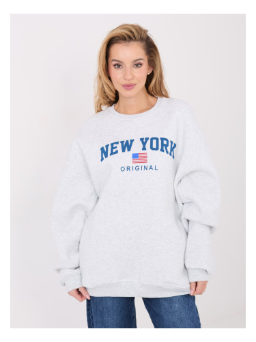 Светлосив суитшърт New York