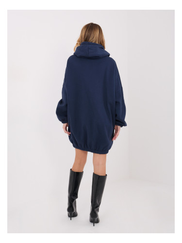 Рокля тип суитшърт в тъмносиньо