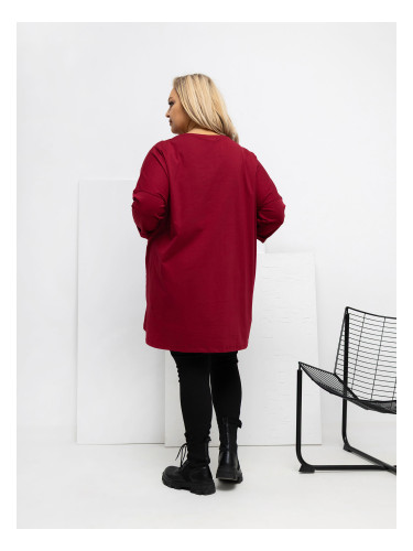 Бордо туника за големи размери
