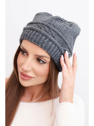 Дамска зимна шапка Кеси с плетен модел