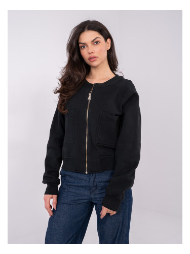 Черен суитшърт с цип