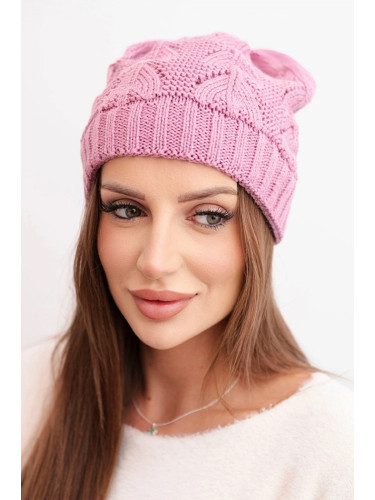 Дамска зимна шапка с дантелен модел K427