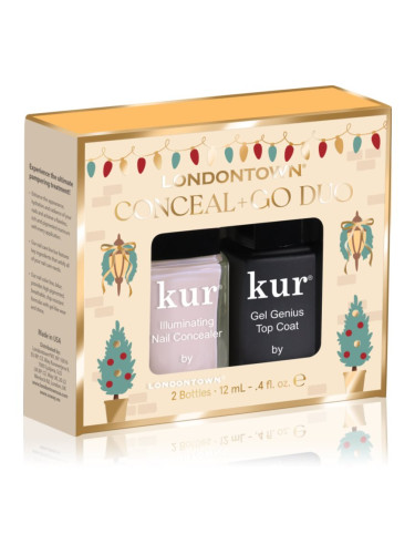 LONDONTOWN Conceal + Go Duo комплект лак за нокти цвят Pink Holiday Edition