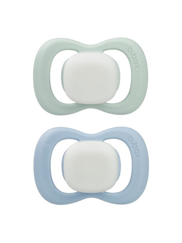 B.Box Glow 0-6m биберон Sky/Sage 2 бр.