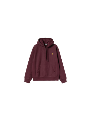 Carhartt WIP Hooded American Script Sweat Burgundy Мъже - Суитшърти и блузи с качулка Carhartt WIP - Бордо - I028279_33K_XX-L - Size: L